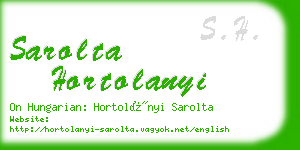 sarolta hortolanyi business card